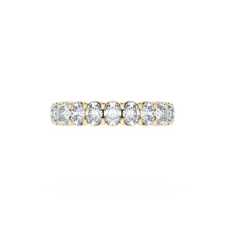 Oval Cut Diamond Eternity Band in 18kt Yellow Gold