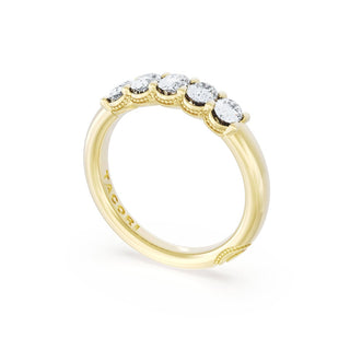 Oval Cut Diamond Eternity Band in 18kt Yellow Gold