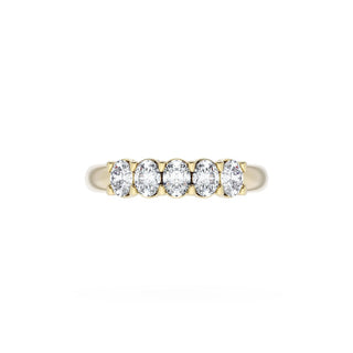 Oval Cut Diamond Eternity Band in 18kt Yellow Gold