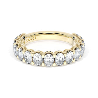 Oval Cut Diamond Eternity Band in 18kt Yellow Gold