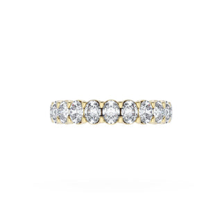 Oval Cut Diamond Eternity Band in 18kt Yellow Gold