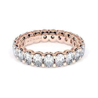 Oval Cut Diamond Eternity Band in 18kt Rose Gold