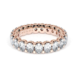 Oval Cut Diamond Eternity Band in 14kt Rose Gold