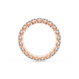 Oval Cut Diamond Eternity Band in 14kt Rose Gold