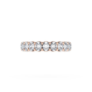 Oval Cut Diamond Eternity Band in 18kt Rose Gold