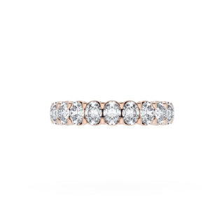 Oval Cut Diamond Eternity Band in 14kt Rose Gold