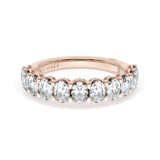 Oval Cut Diamond Eternity Band in 18kt Rose Gold