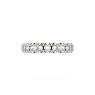 Oval Cut Diamond Eternity Band in 18kt Rose Gold