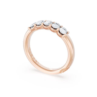 Oval Cut Diamond Eternity Band in 18kt Rose Gold