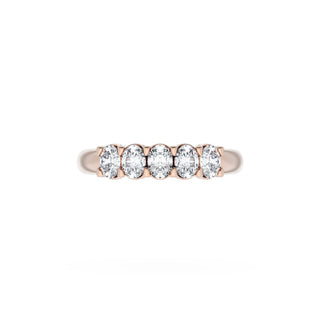 Oval Cut Diamond Eternity Band in 18kt Rose Gold