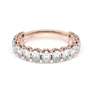 Oval Cut Diamond Eternity Band in 18kt Rose Gold