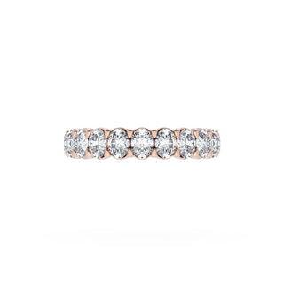 Oval Cut Diamond Eternity Band in 18kt Rose Gold