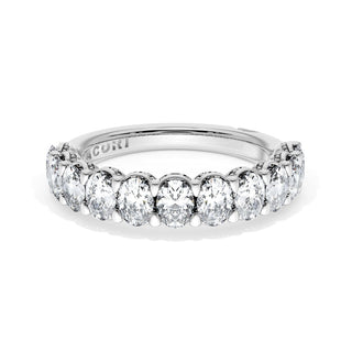 Oval Cut Diamond Eternity Band in Platinum