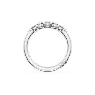 Oval Cut Diamond Eternity Band in Platinum