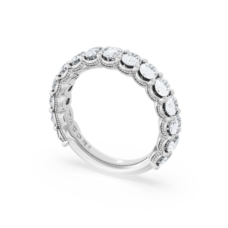 Oval Cut Diamond Eternity Band in Platinum