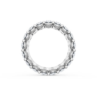 Oval Cut Diamond Eternity Band in 18kt White Gold