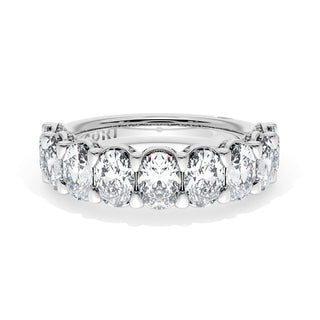 Oval Cut Diamond Eternity Band in 18kt White Gold
