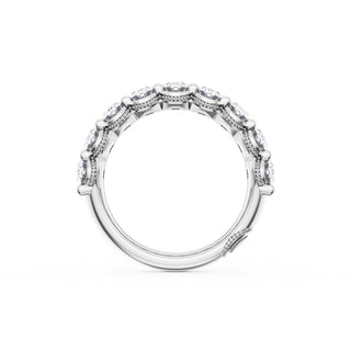 Oval Cut Diamond Eternity Band in 18kt White Gold