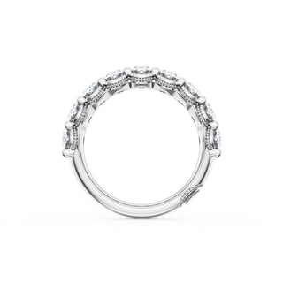 Oval Cut Diamond Eternity Band in 14kt White Gold