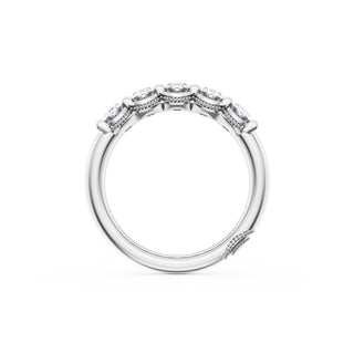 Oval Cut Diamond Eternity Band in 18kt White Gold