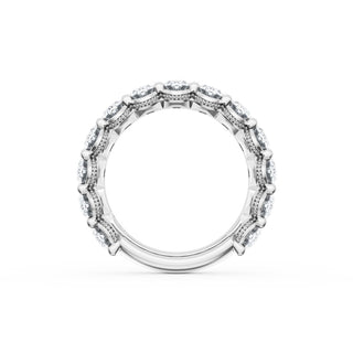 Oval Cut Diamond Eternity Band in 14kt White Gold