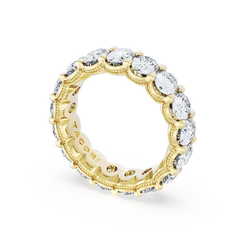 Oval Cut Diamond Eternity Band in 18kt Yellow Gold