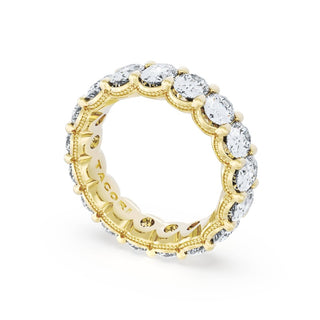 Oval Cut Diamond Eternity Band in 14kt White Gold