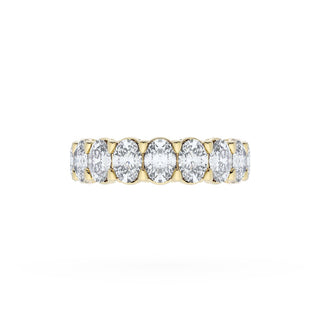 Oval Cut Diamond Eternity Band in 18kt Yellow Gold