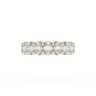 Oval Cut Diamond Eternity Band in 14kt White Gold