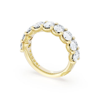 Oval Cut Diamond Eternity Band in 18kt Yellow Gold