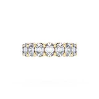 Oval Cut Diamond Eternity Band in 18kt Yellow Gold