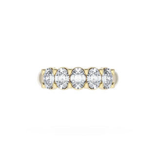 Oval Cut Diamond Eternity Band in 14kt White Gold