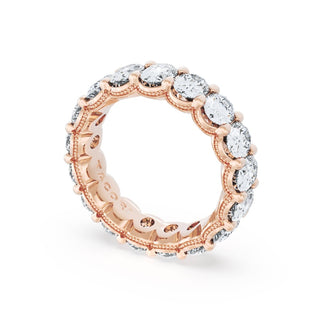 Oval Cut Diamond Eternity Band in 18kt Rose Gold