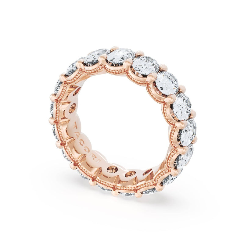 Oval Cut Diamond Eternity Band in 18kt Rose Gold