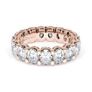 Oval Cut Diamond Eternity Band in 18kt Rose Gold