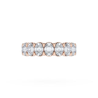 Oval Cut Diamond Eternity Band in 18kt Rose Gold