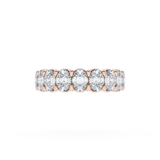 Oval Cut Diamond Eternity Band in 14kt White Gold