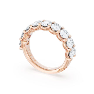 Oval Cut Diamond Eternity Band in 18kt Rose Gold