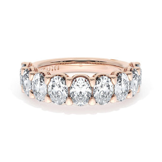 Oval Cut Diamond Eternity Band in 18kt Rose Gold