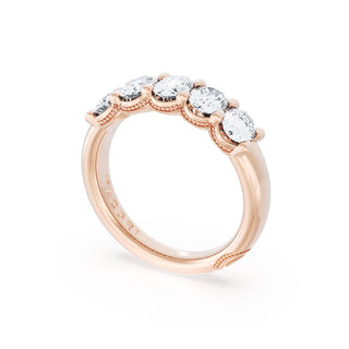 Oval Cut Diamond Eternity Band in 18kt Rose Gold