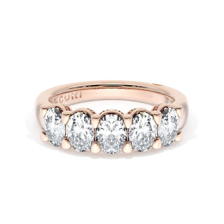 Oval Cut Diamond Eternity Band in 18kt Rose Gold