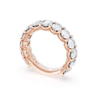 Oval Cut Diamond Eternity Band in 18kt Rose Gold