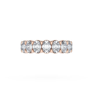 Oval Cut Diamond Eternity Band in 18kt Rose Gold