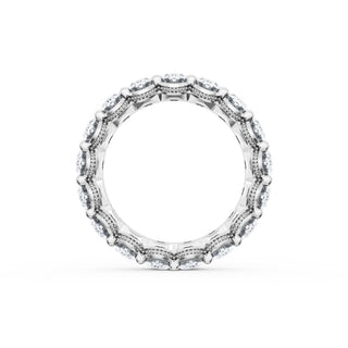 Oval Cut Diamond Eternity Band in 14kt White Gold
