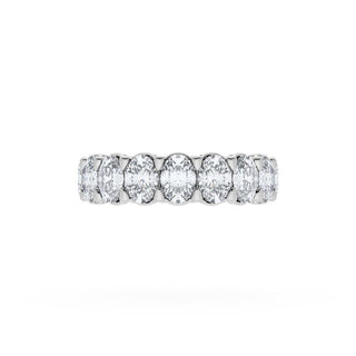 Oval Cut Diamond Eternity Band in 14kt White Gold