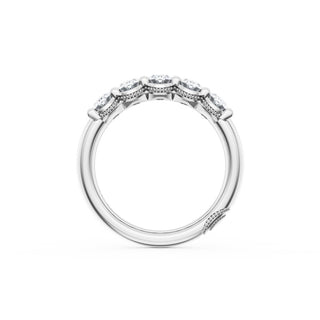 Oval Cut Diamond Eternity Band in 14kt White Gold