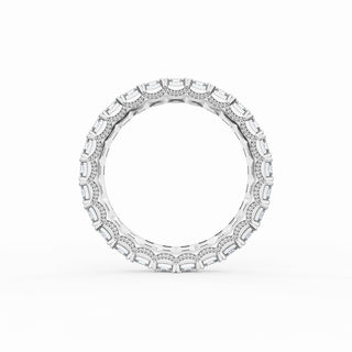 Emerald Cut Diamond Eternity Band in 18kt White Gold