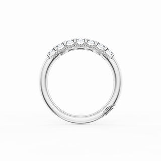 Emerald Cut Diamond Eternity Band in 18kt White Gold