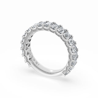 Emerald Cut Diamond Eternity Band in 18kt White Gold