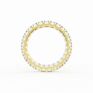 Emerald Cut Diamond Eternity Band in 18kt Yellow Gold